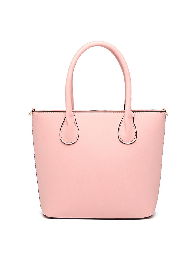 pink leatherette (pu) combo handbag - 17069498 - Zoom Image - 4