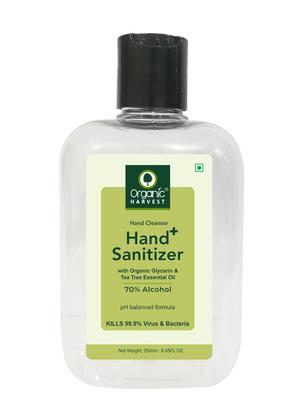 organic harvest instant anti - bacterial gel hand sanitizer with tea tree essential oil, 70% alcohol, 250ml (pack of 6) - 17071890 - Standard Image - 2