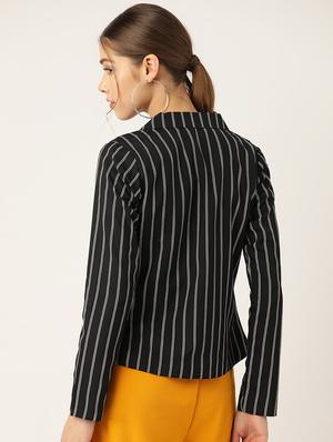 black polyester formal blazer - 17071909 - Standard Image - 3