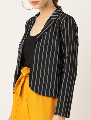 black polyester formal blazer - 17071909 - Standard Image - 5