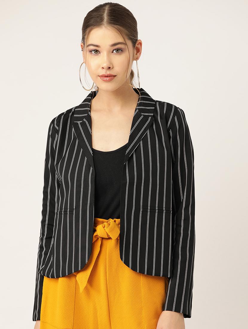 black polyester formal blazer - 17071909 - Zoom Image - 1