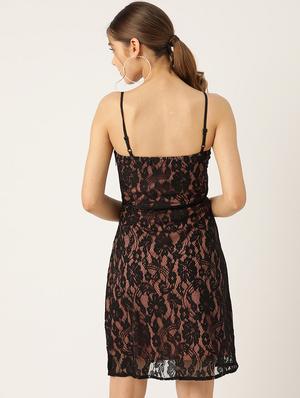 shoulder straps laced dress - 17071918 - Standard Image - 3