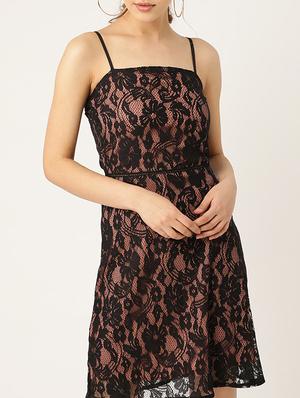 shoulder straps laced dress - 17071918 - Standard Image - 5