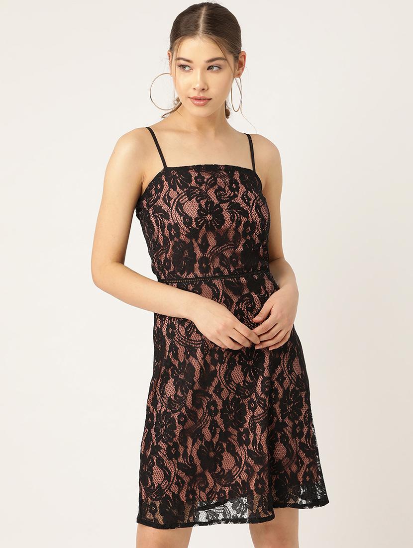 shoulder straps laced dress - 17071918 - Zoom Image - 1