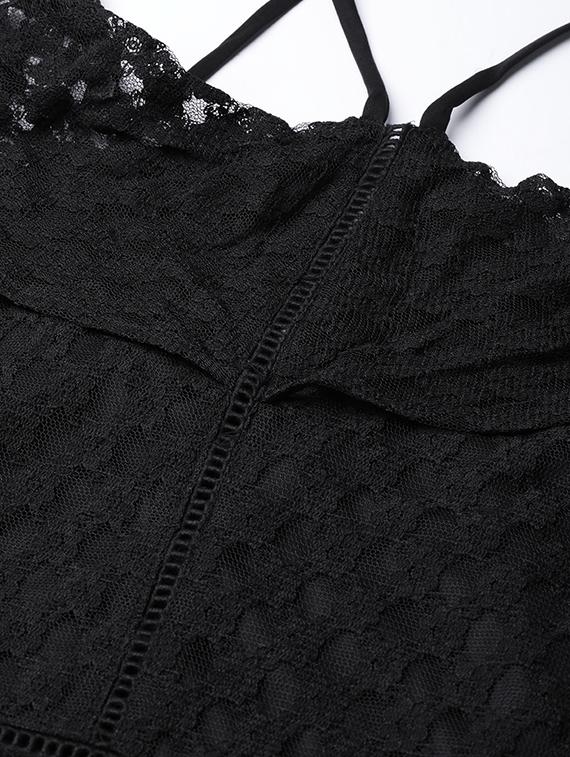 ruffle detail laced dress - 17071919 - Zoom Image - 6