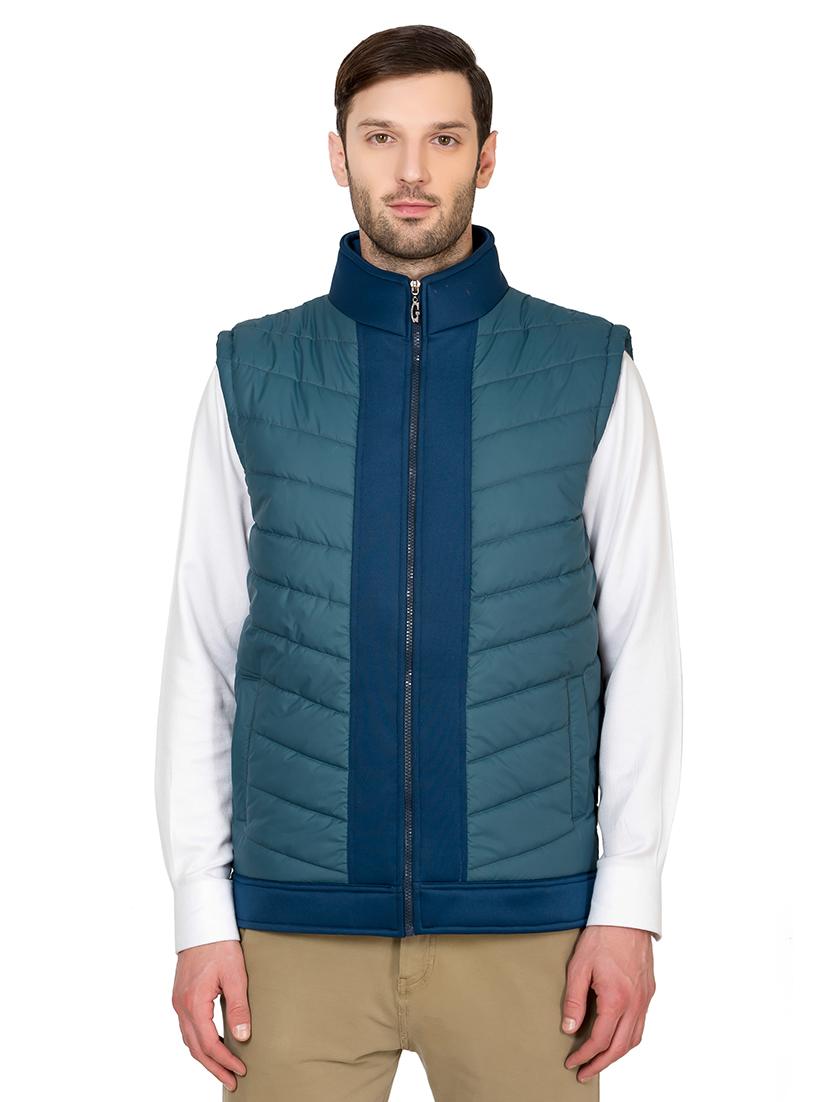 blue nylon quilted jacket - 17071968 - Zoom Image - 1