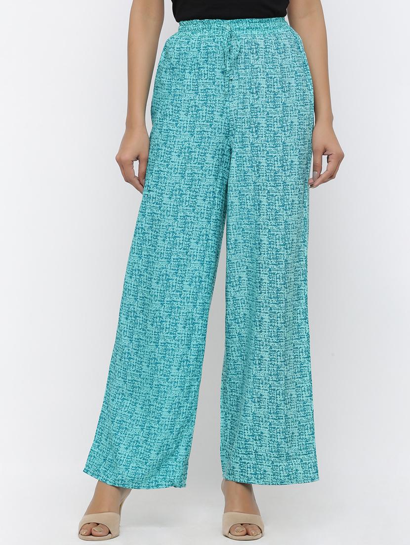 tie front printed palazzo - 17072071 - Zoom Image - 1