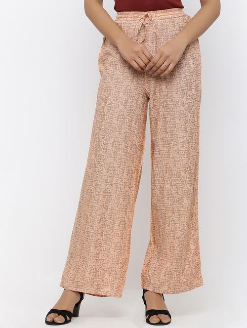 tie front printed palazzo - 17072072 - Standard Image - 1