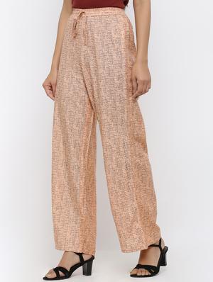 tie front printed palazzo - 17072072 - Standard Image - 2