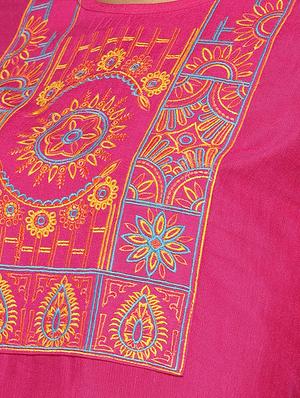embroidered straight kurta - 17072339 - Standard Image - 4