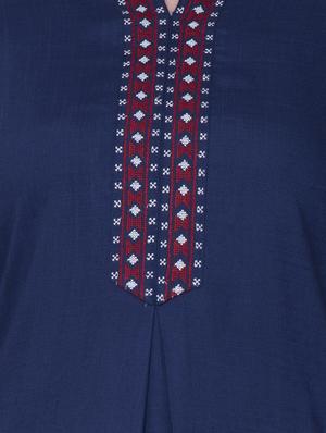 embroidered straight kurta - 17072352 - Standard Image - 4