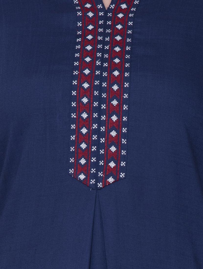 embroidered straight kurta - 17072352 - Zoom Image - 4