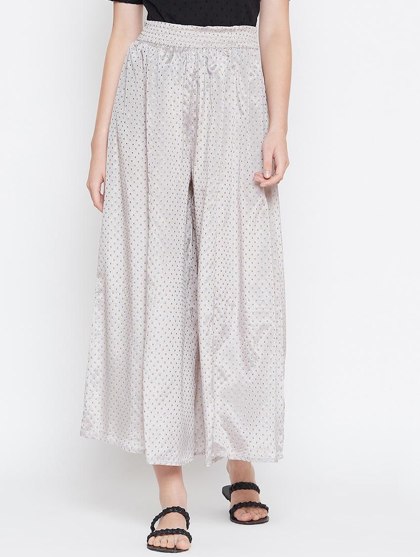 grey polyester palazzos - 17072667 - Zoom Image - 1