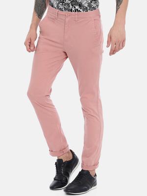 pink cotton chinos casual trousers - 17072967 - Standard Image - 2