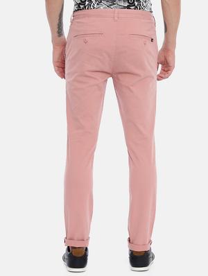 pink cotton chinos casual trousers - 17072967 - Standard Image - 3