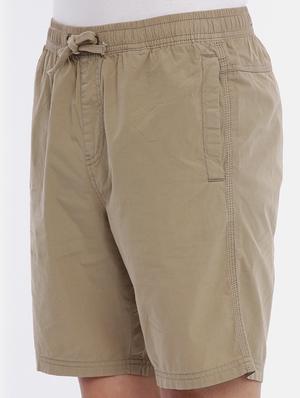 khaki solid bermuda shorts - 17072978 - Standard Image - 5