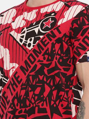 red all over print t-shirt - 17073017 - Standard Image - 5