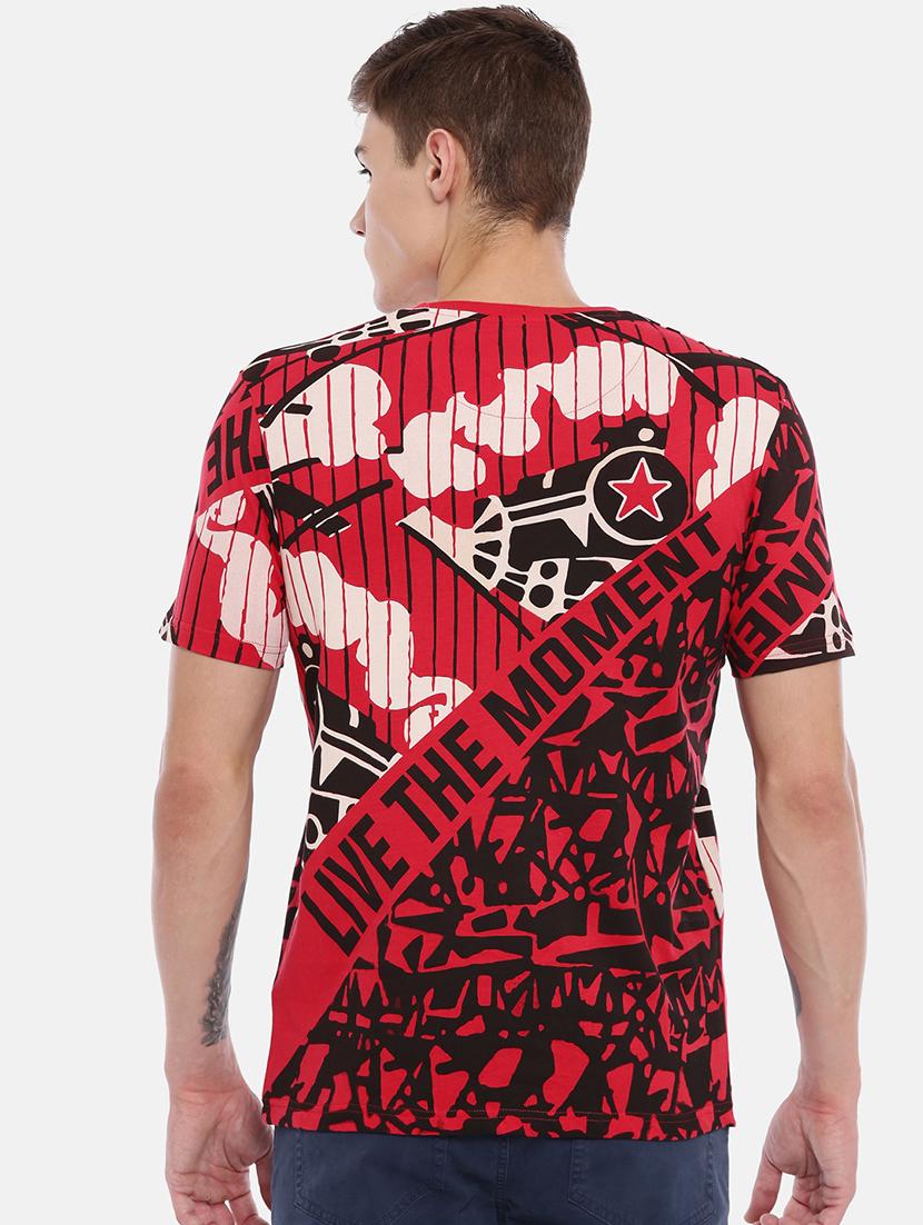 red all over print t-shirt - 17073017 - Zoom Image - 3