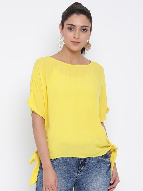 side tie up waist top - 17074115 - Standard Image - 1