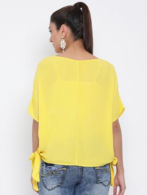 side tie up waist top - 17074115 - Standard Image - 3