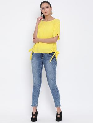 side tie up waist top - 17074115 - Standard Image - 4