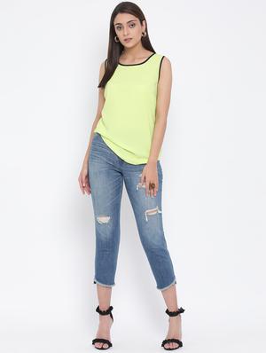contrast bow enhanced top - 17074139 - Standard Image - 4