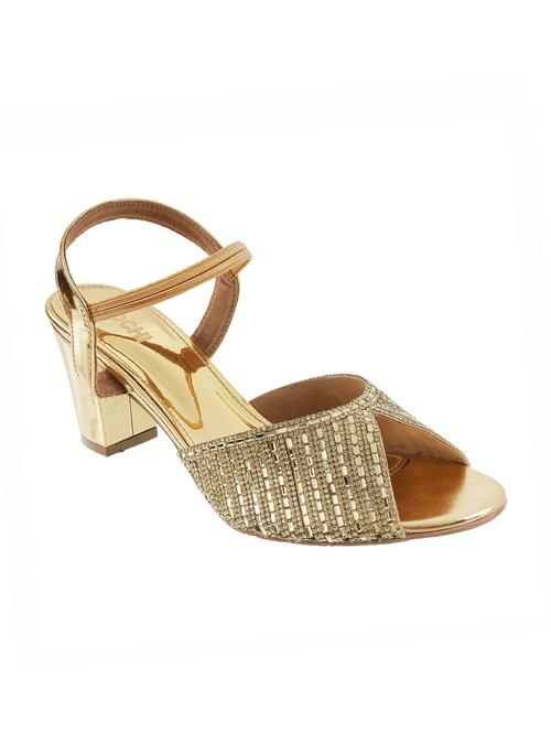 gold back strap sandals - 17074454 - Standard Image - 1