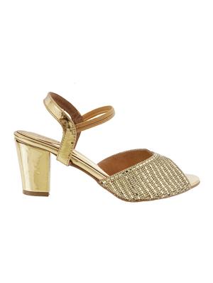 gold back strap sandals - 17074454 - Standard Image - 2