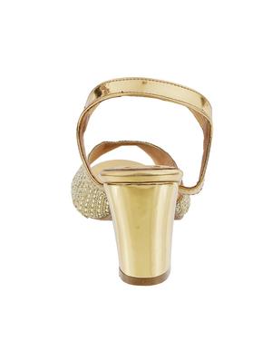 gold back strap sandals - 17074454 - Standard Image - 3