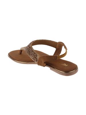 gold back strap sandals - 17074459 - Standard Image - 3