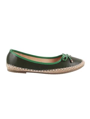 green slip on ballerinas - 17074542 - Standard Image - 2