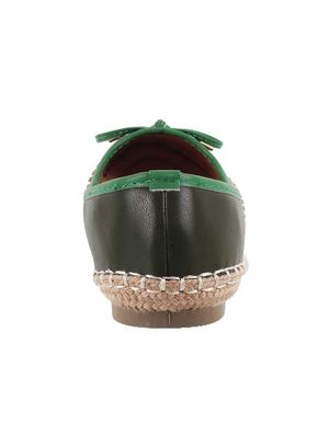 green slip on ballerinas - 17074542 - Standard Image - 3