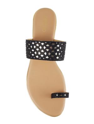 black one toe sandals - 17074607 - Standard Image - 4