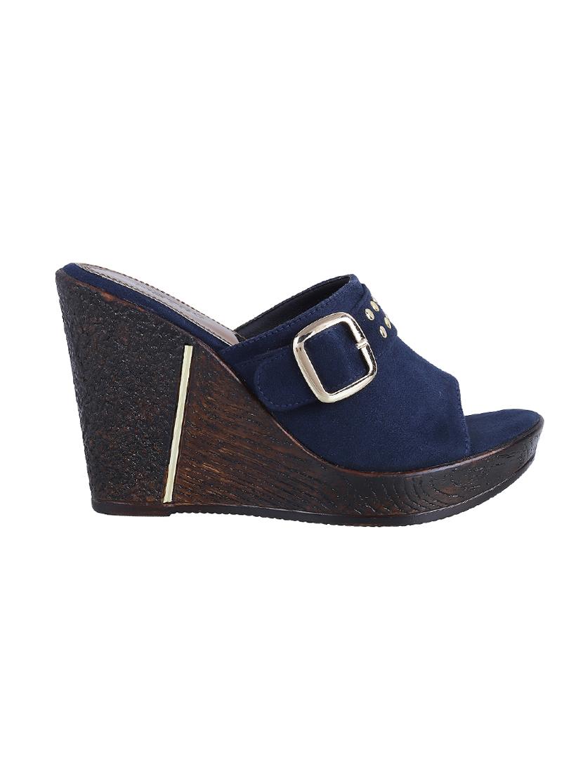 navy blue slip on wedge - 17074741 - Zoom Image - 2