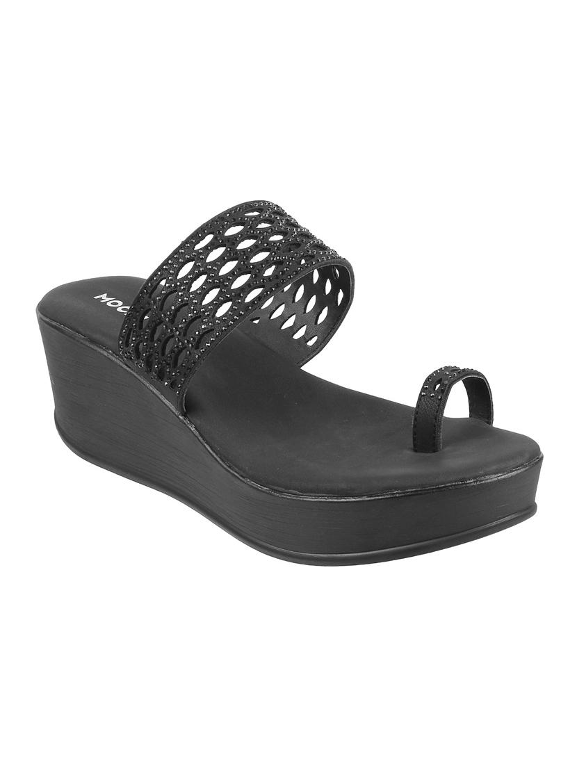 black one toe wedges - 17074844 - Zoom Image - 1