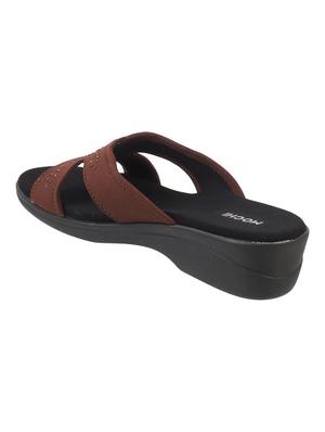 brown slip on wedges - 17075008 - Standard Image - 3
