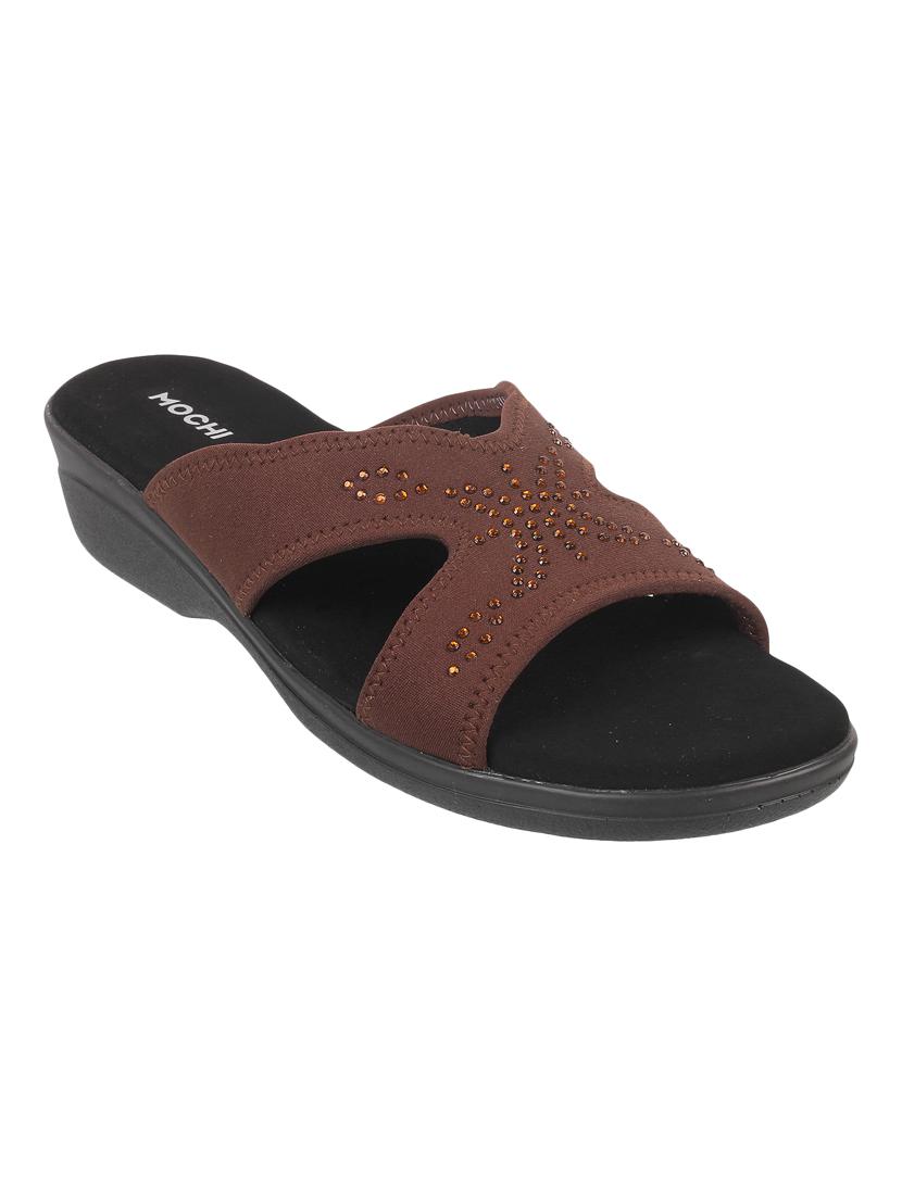 brown slip on wedges - 17075008 - Zoom Image - 1
