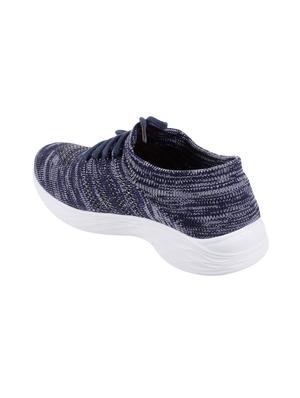 navy synthetic laceup sneakers - 17075095 - Standard Image - 3