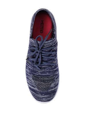 navy synthetic laceup sneakers - 17075095 - Standard Image - 4
