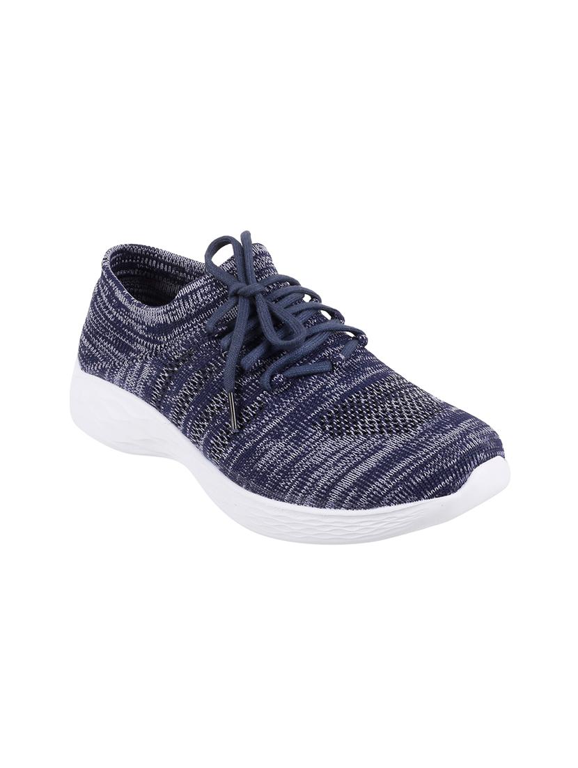 navy synthetic laceup sneakers - 17075095 - Zoom Image - 1