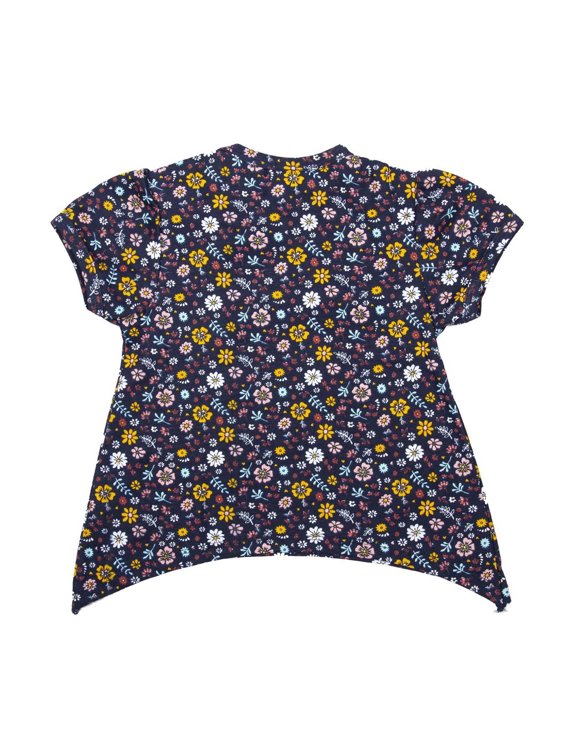 blue cotton aline tops & tee - 17075345 - Zoom Image - 2