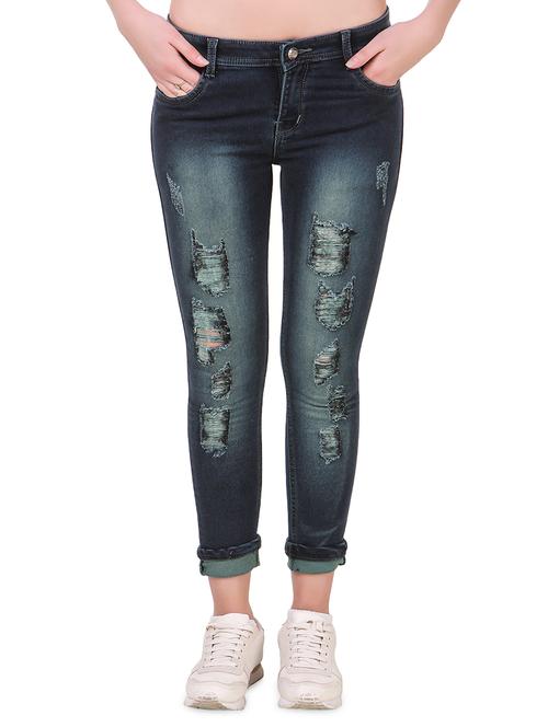 acid wash distressed jeans - 17075770 - Standard Image - 1