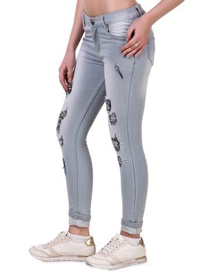 mid rise distressed jeans - 17075772 - Standard Image - 2