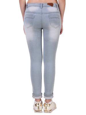 mid rise distressed jeans - 17075772 - Standard Image - 3