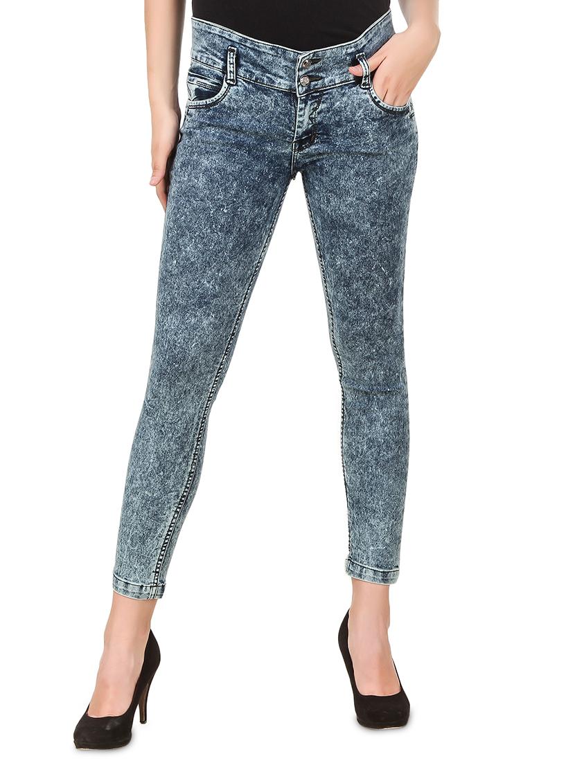 mid rise acid washed jeans - 17075782 - Zoom Image - 1