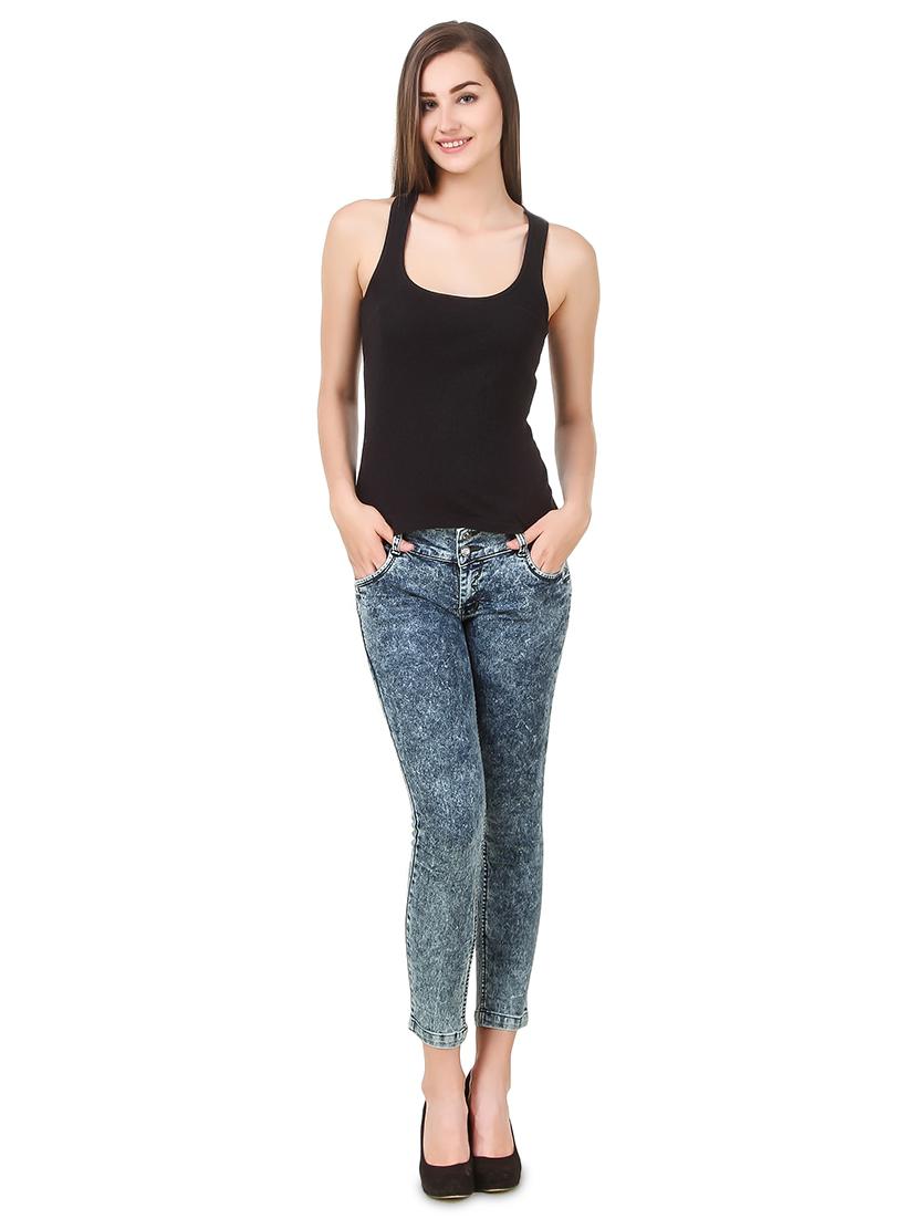 mid rise acid washed jeans - 17075782 - Zoom Image - 4