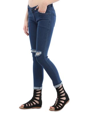 mid rise ripped jeans - 17075809 - Standard Image - 2
