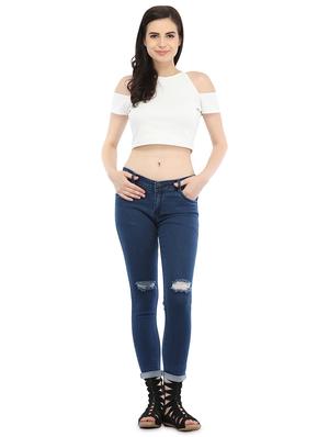 mid rise ripped jeans - 17075809 - Standard Image - 4