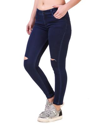 mid rise knee slit jeans - 17075815 - Standard Image - 2