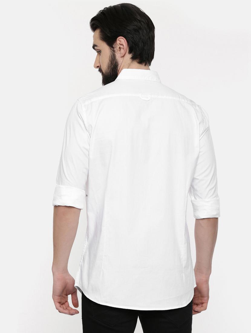 white solid casual shirt - 17076461 - Zoom Image - 3